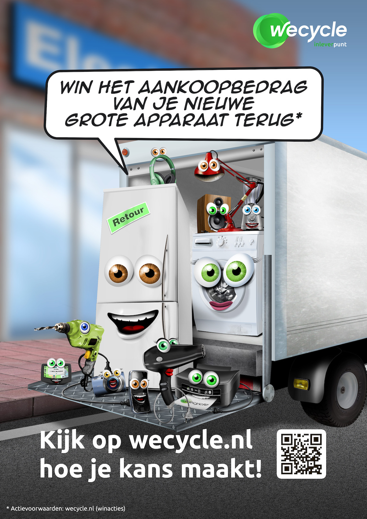 Vrachtwagen met apparaten - Winactie 2